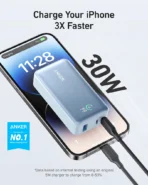 Anker 523 Power Bank 10000mAh 30W USB-C PD Blue (A1256H32) - Image 2