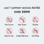 Anker 535 Portable Power Station, 512Wh / 500W AC, LiFePO4, Black (A1751311) - Image 4