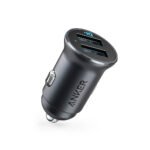 Anker PowerDrive 2 Alloy Car Charger, 24W, Dual USB-A, Black (A2727H12)