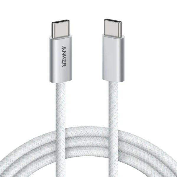 Anker Zolo USB-C to USB-C Cable - 6ft (1.8m), Braided Nylon, White
