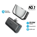 Anker Nano Power Bank, 5,000mAh ,18W ,Built-In USB-C, Black (A1653H11) - Image 3