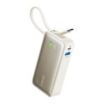 Anker Power Bank 10000mAh 30W Built-In USB-C Cable Beige (A1259H21)