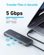 Anker 332 USB-C Hub (5-in-1), 4K@30Hz, 100W PD, Black (A8355H11) - Image 4