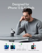 Anker 623 Magnetic Wireless Charger (MagGo), 2-in-1, 12.5W Total, White (B2568321) - Image 4