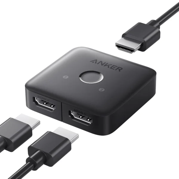 Anker HDMI Switch, 4K@60Hz, 2-in-1-out, Black (A83H10A1)