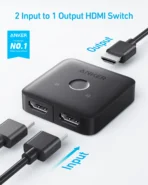 Anker HDMI Switch, 4K@60Hz, 2-in-1-out, Black (A83H10A1) - Image 2