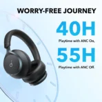 Anker Soundcore Space One Adaptive ANC Over-Ear Headphones Jet Black (A3035011) - Image 2