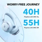 Anker Soundcore Space One Adaptive ANC Over-Ear Headphones Sky Blue (A3035021) - Image 2