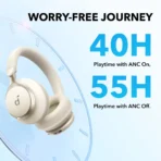 Anker Soundcore Space One Adaptive ANC Over-Ear Headphones Latte Cream (A3035031) - Image 2