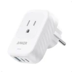 Anker Travel Adapter (5-in-1), 15W, 3x USB/PD Ports + 2x AC Outlets, White (A92A2321)
