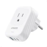 Anker Travel Adapter (5-in-1), 15W, 3x USB/PD Ports + 2x AC Outlets, White (A92A2321)
