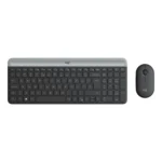 LOGITECH Slim Wireless Keyboard and Mouse Combo MK470, Graphite (920-010069)