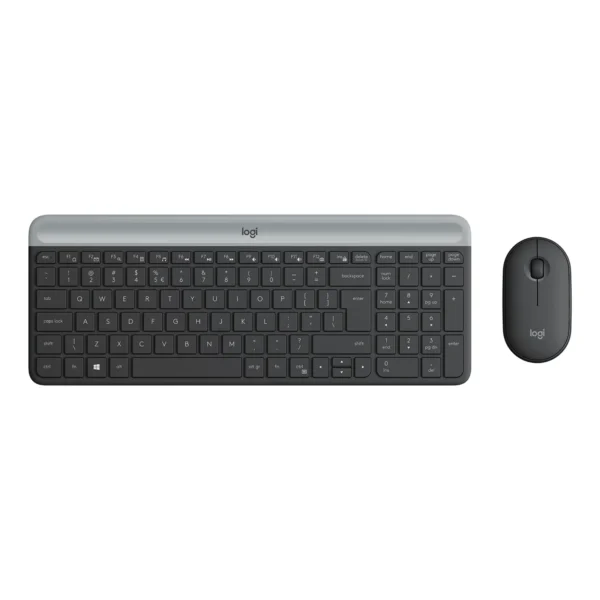 LOGITECH Slim Wireless Keyboard and Mouse Combo MK470, Graphite (920-010069)
