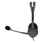 Logitech H111 Wired Stereo Headset - Single 3.5mm Plug, On-Ear, Noise-Cancelling Mic - Black (981-000593) - Image 2