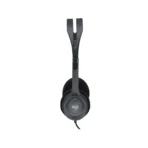 Logitech H111 Wired Stereo Headset - Single 3.5mm Plug, On-Ear, Noise-Cancelling Mic - Black (981-000593) - Image 4
