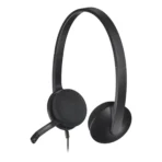 Logitech H340 Corded USB-A Headset - Digital Stereo, Noise-Cancelling Bi-directional Mic - Black (981-000475)