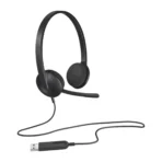 Logitech H340 Corded USB-A Headset - Digital Stereo, Noise-Cancelling Bi-directional Mic - Black (981-000475) - Image 5