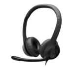 Logitech H390 Corded USB-A Headset - 30mm Drivers, Noise-Cancelling Mic, On-Ear - Black (981-000406)