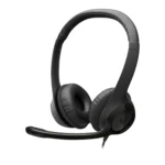 Logitech H390 Corded USB-A Headset - 30mm Drivers, Noise-Cancelling Mic, On-Ear - Black (981-000406)