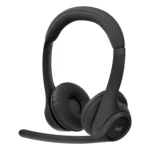 Logitech Zone 300 Wireless Bluetooth Headset - On-Ear, 30mm Drivers ,Dual Noise-Cancelling Mic - Midnight Black (981-001407)