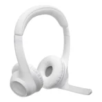 Logitech Zone 300 Wireless Bluetooth Headset - On-Ear, 30mm Drivers, Dual Noise-Cancelling Mic - Off-White (981-001417) - Image 3