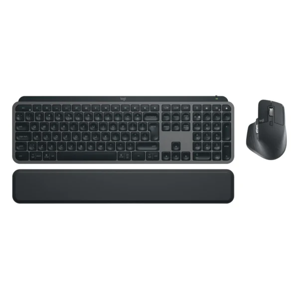 LOGITECH MX Keys S Combo (MX Keys S Keyboard + MX Master 3S Mouse + Palm Rest), Graphite (920-011616)